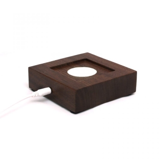 Walnut pedestal with LED - A2-W