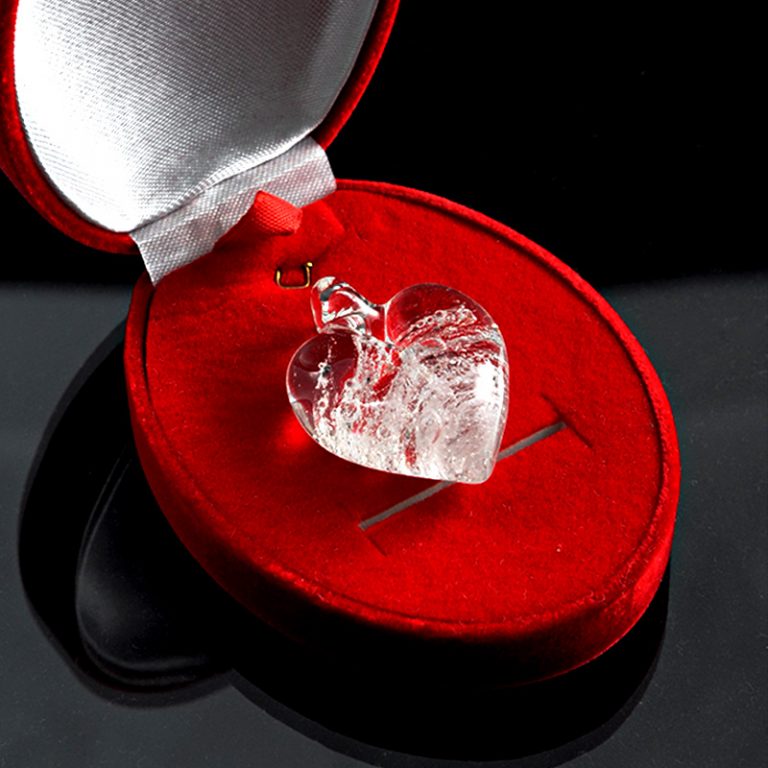 heart pendant with glass eyelet heart pendant with glass eyelet