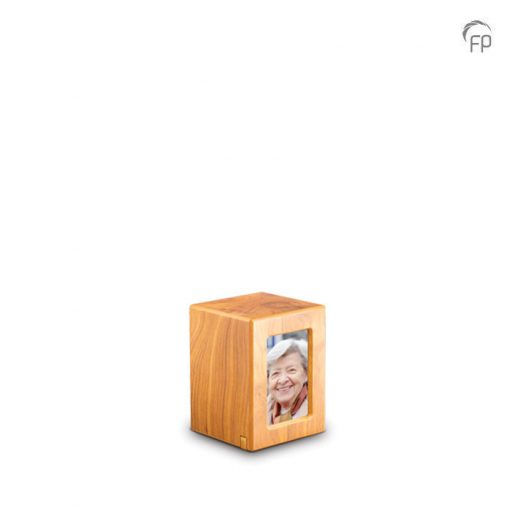 wooden urn with foto natural wooden urn with foto natural