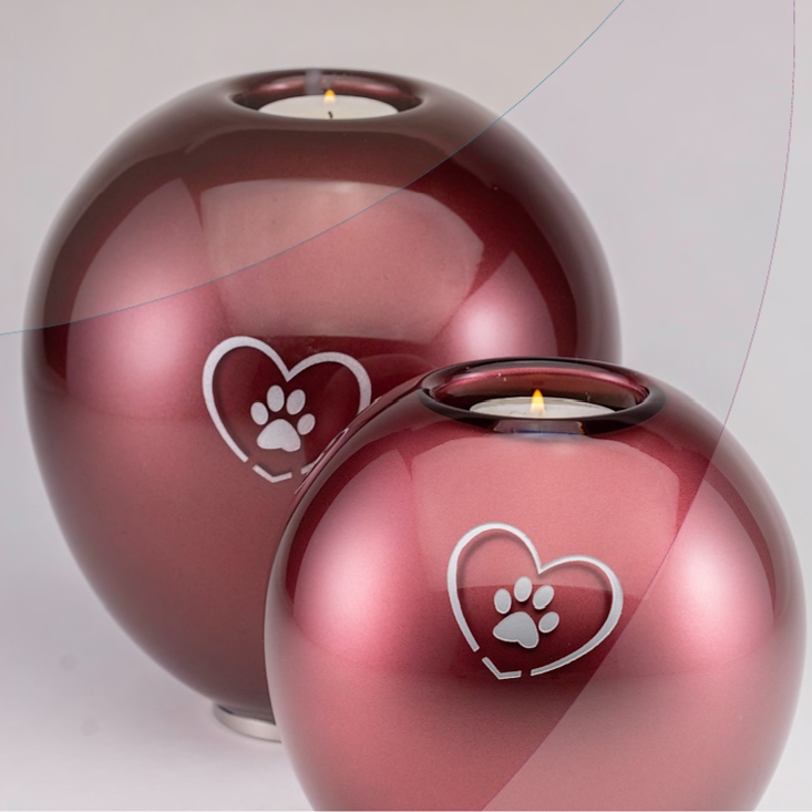 round glass pet urn candle holder burgundy round glass pet urn candle holder burgundy