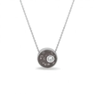 mini disk gem necklace